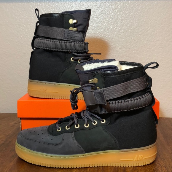 Nike Shoes | Nike Men Sf Af Prm Air Force One Premium Black | Poshmark